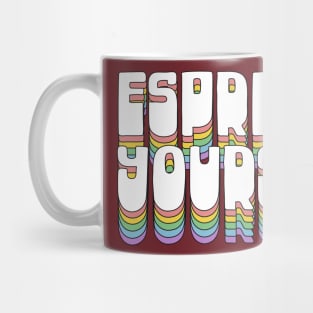 Espresso Yourself / Typographic Design T-Shirt Mug